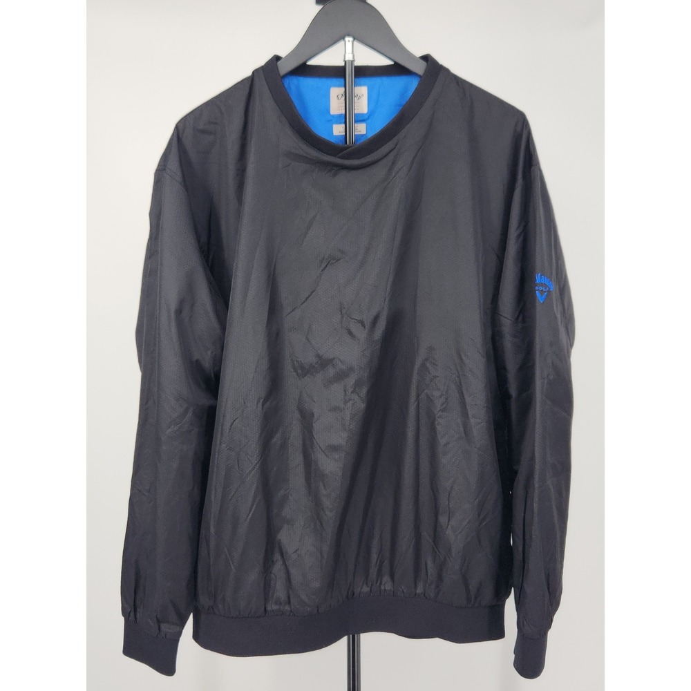 Callaway Golf HX Ripstop Windbreaker Pullover Mens Large Black Blue Mesh Lined